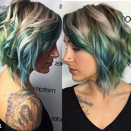 Color Short Layered Curly