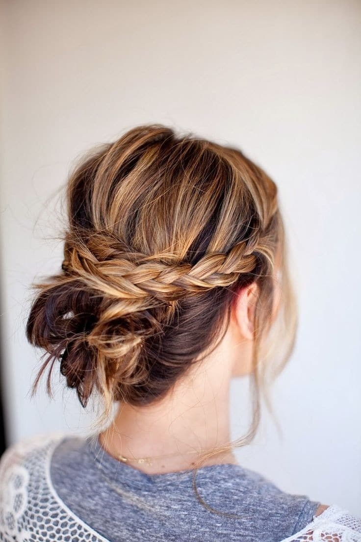 Messy Braid Bun Updos - Women Hairstyles for Summer 2015