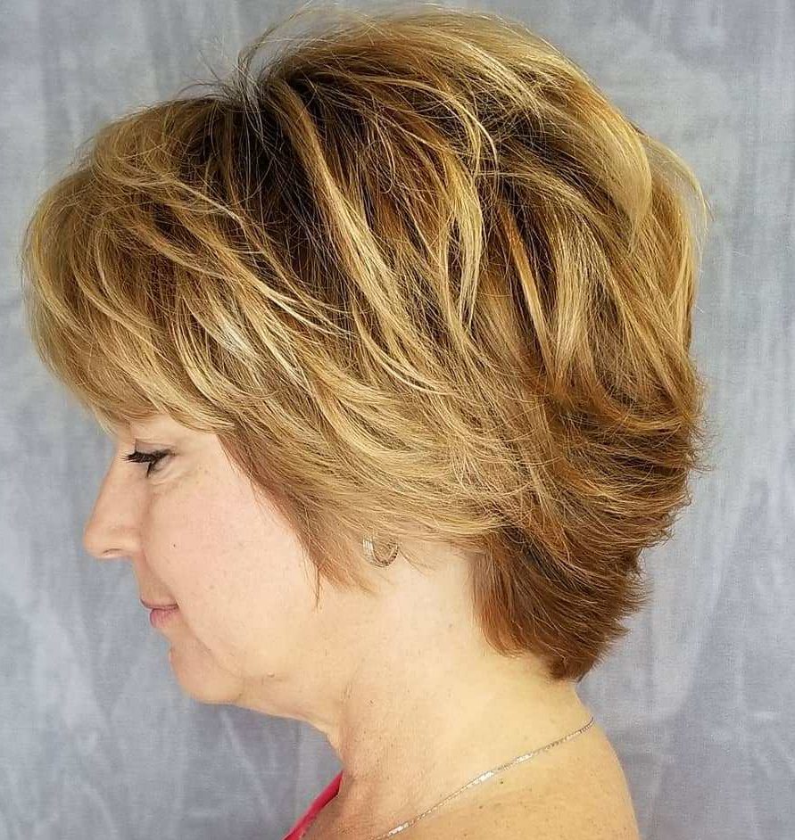 Double chin short haircuts for older women