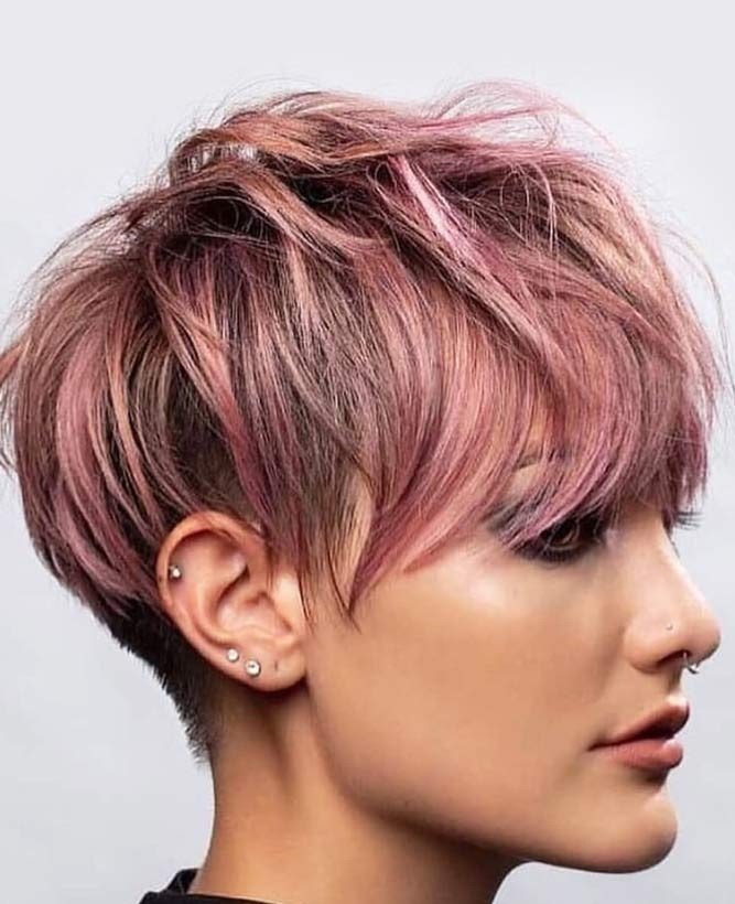 Feminine hair color for pixie cut