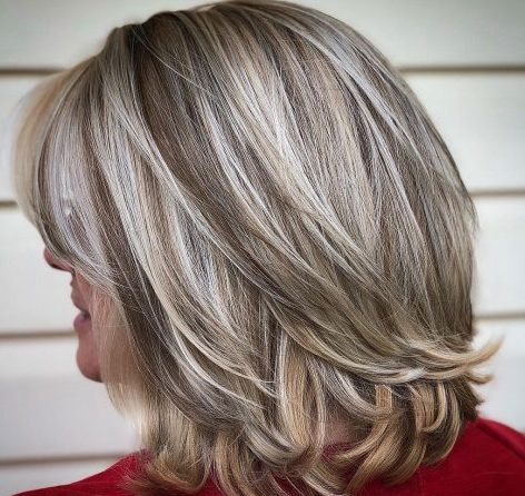 Layered hairstyles for 50 year old woman with long hair