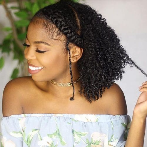 Medium length hair natural hairstyles for black women