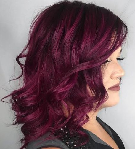 Red purple hair