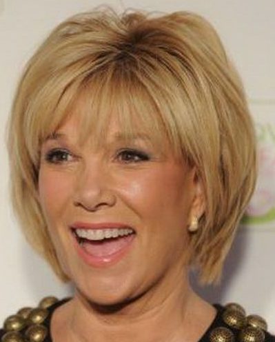 Round face short hairstyles for older women