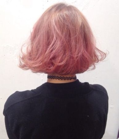 Short aesthetic short pastel pink hair