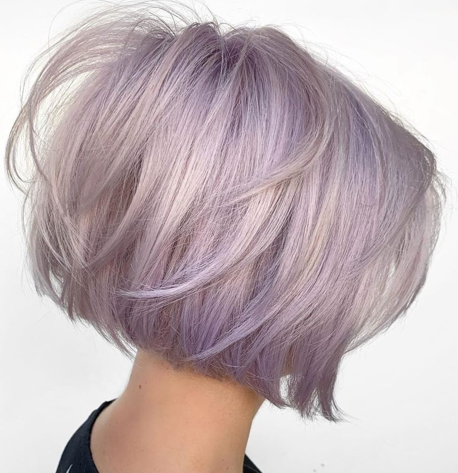 Silver purple hair for short hair