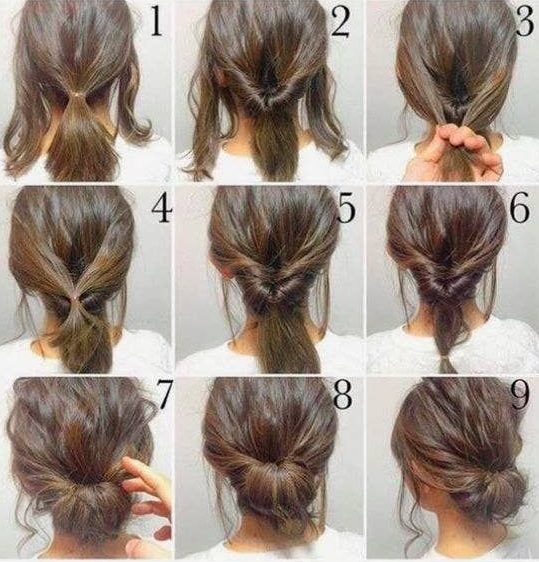 Step by step easy short hairstyles