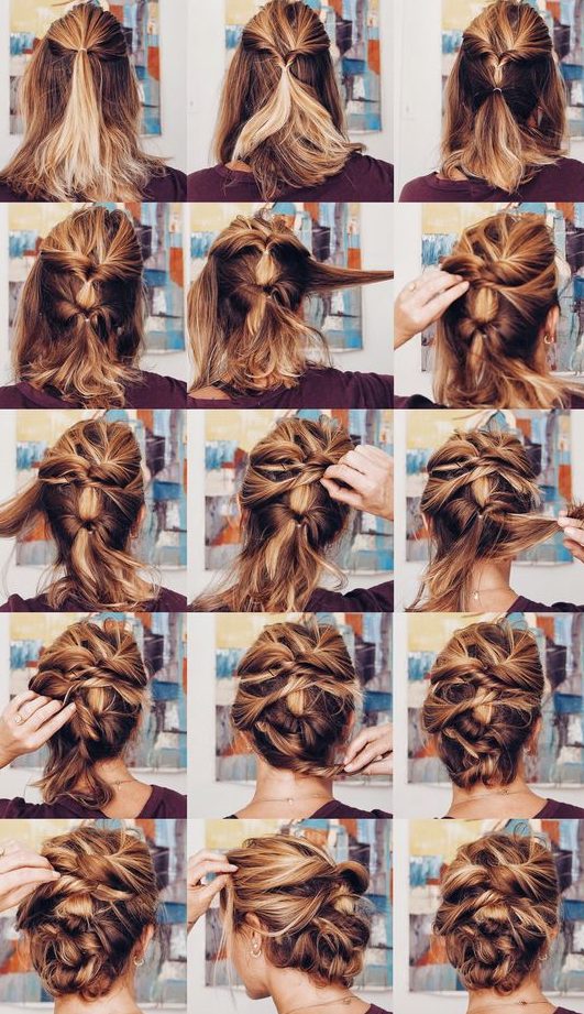 Step by step hairstyles for short hair for prom