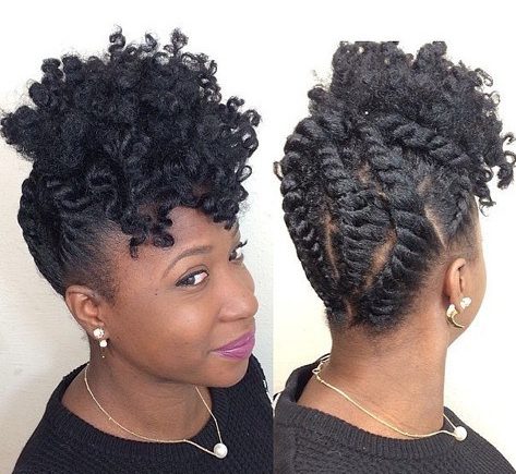 Updo natural hairstyles for black women
