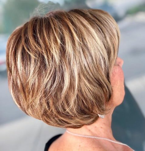 Layered bob hairstyles for over 60