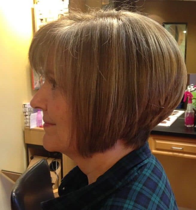 Stacked bob bob hairstyles for over 60