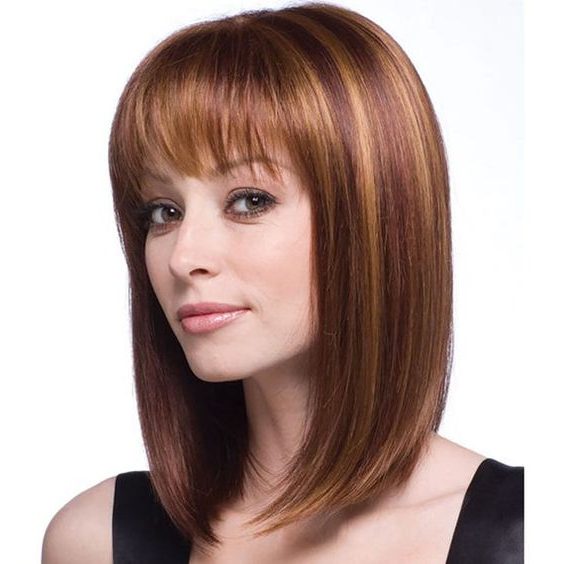 bangs hairstyles to look younger and thinner