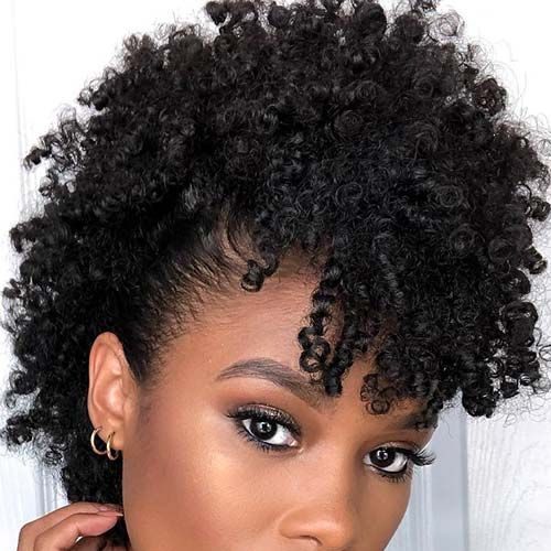 black short curly hairstyles