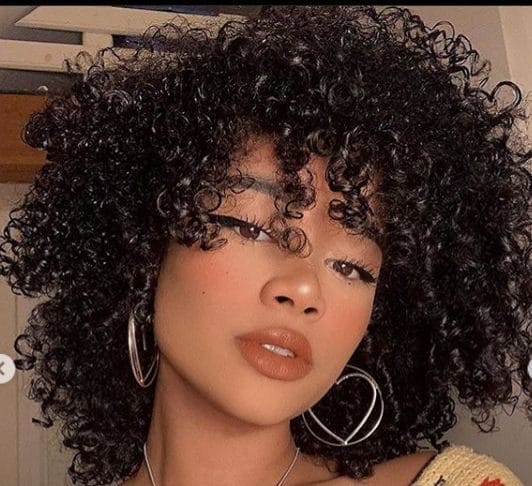 round face short curly hairstyles black hair