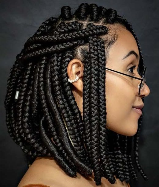 short box braids hairstyle for women