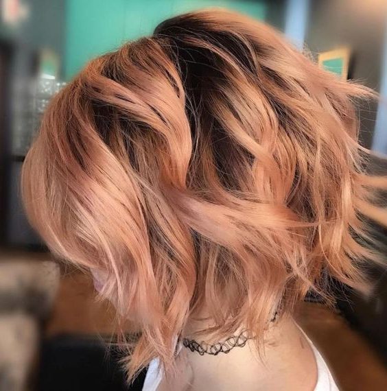 short strawberry blonde ombre