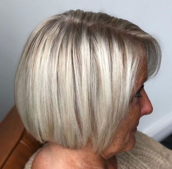 Shoulder length hairstyles for women over 60
