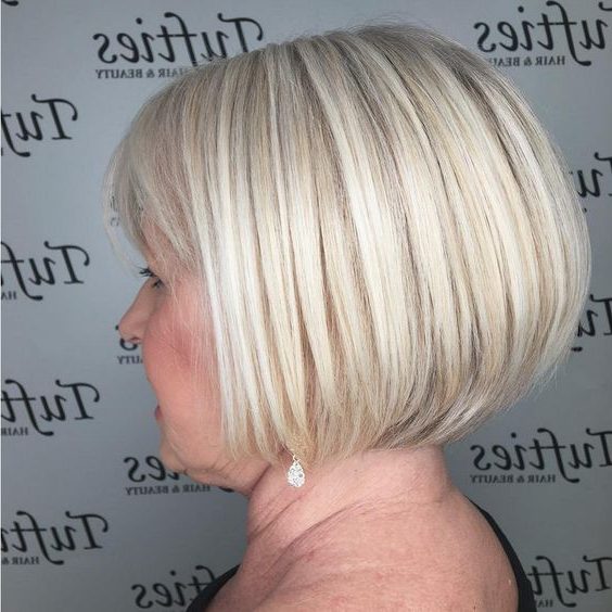medium layered bob hairstyles for over 70
