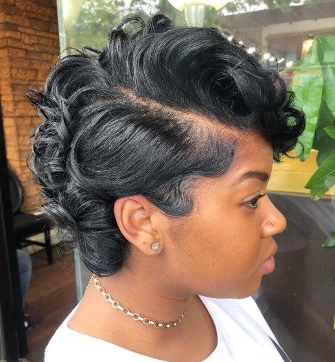 Chubby face short black hairstyles