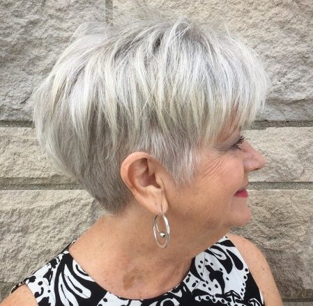 Hairstyles for over 60 grey hair