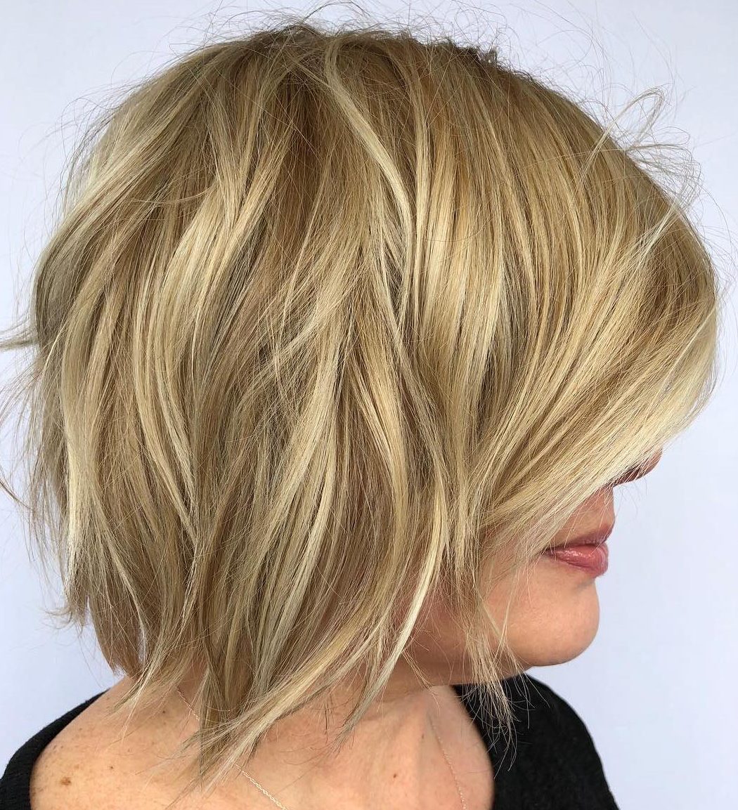 Medium layered bob hairstyles for over 50