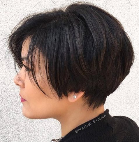 Short haircuts for straight thick hair
